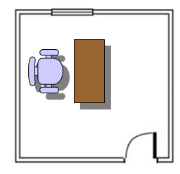 The favorite feng shui placement of desk