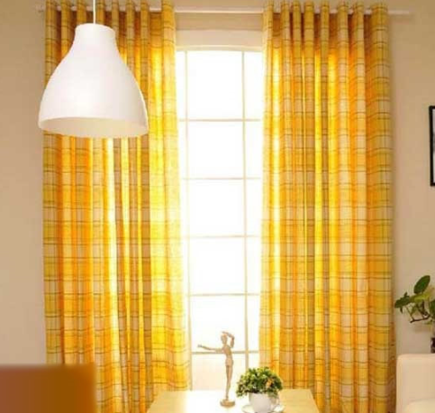Warm color curtain relax people
