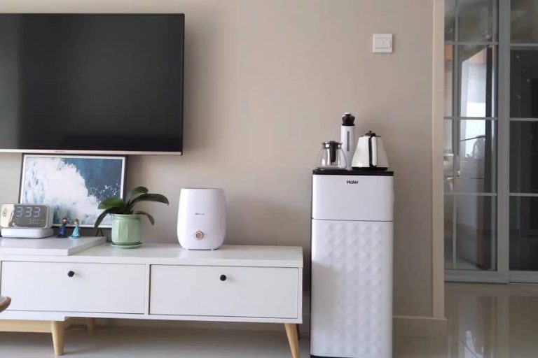 Feng Shui is placed in the living room of the water dispenser